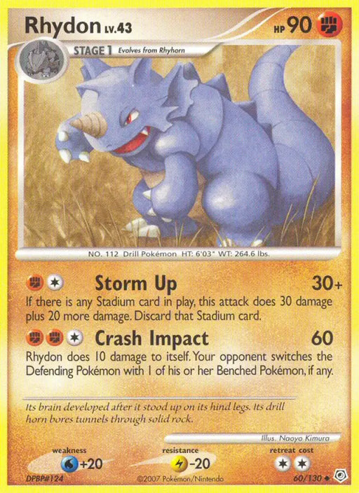 Rhydon (60/130) [Diamond & Pearl: Base Set] - Pokemon Single