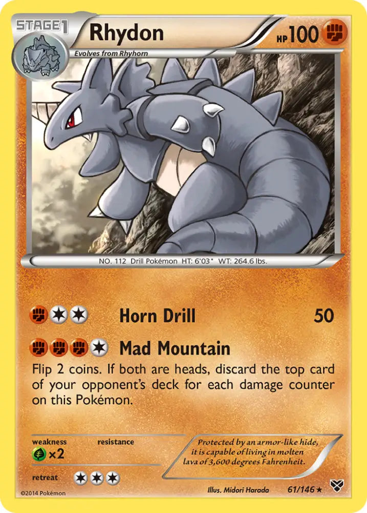Rhydon (61/146) [XY: Base Set] - Pokemon Single
