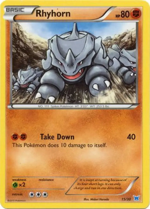 Rhyhorn (15/30) [XY: Trainer Kit 2 - Latios] - Pokemon Single