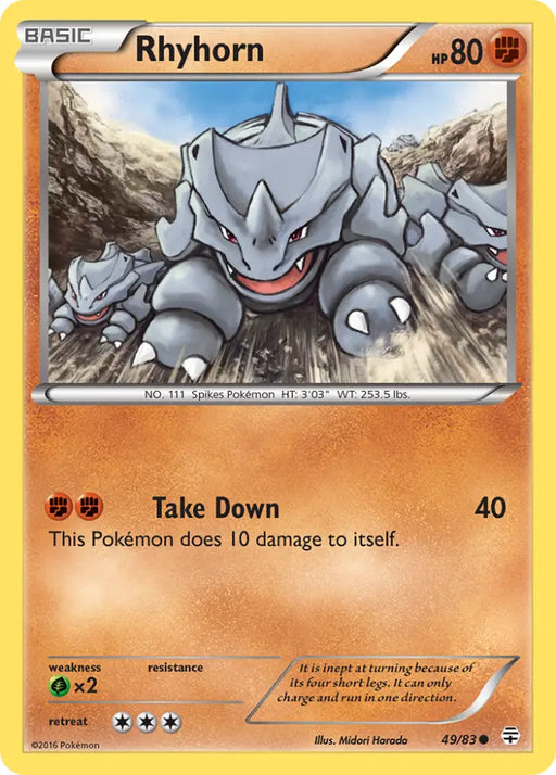 Rhyhorn (49/83) [XY: Generations] - Pokemon Single