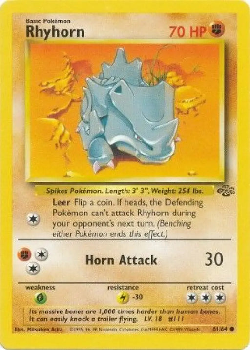 Rhyhorn (61/64) [Jungle Unlimited] - Pokemon Single