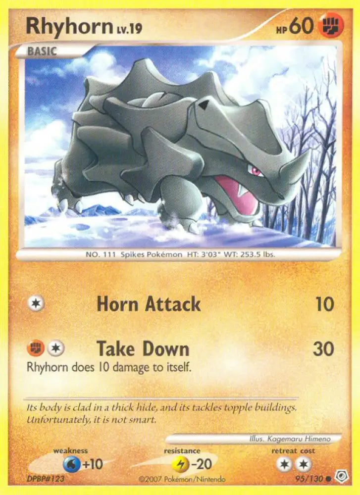 Rhyhorn (95/130) [Diamond & Pearl: Base Set] - Pokemon Single
