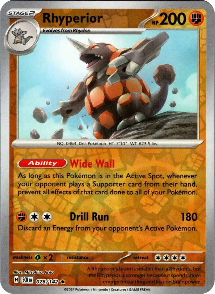 Rhyperior (076/142) [Scarlet & Violet: Stellar Crown] - Pokemon Single