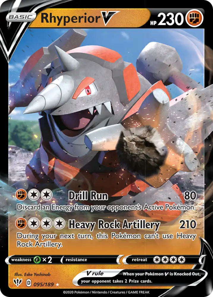Rhyperior V (095/189) [Sword & Shield: Darkness Ablaze] - Pokemon Single