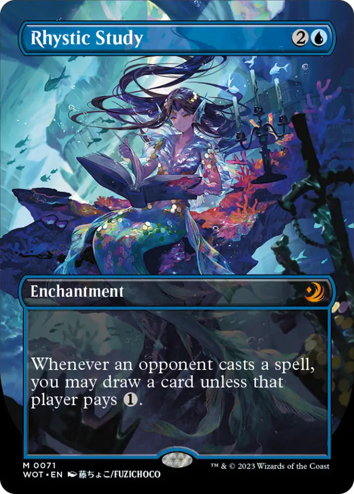 Rhystic Study (Anime Borderless) [Wilds of Eldraine: Enchanting Tales] - MTG Single