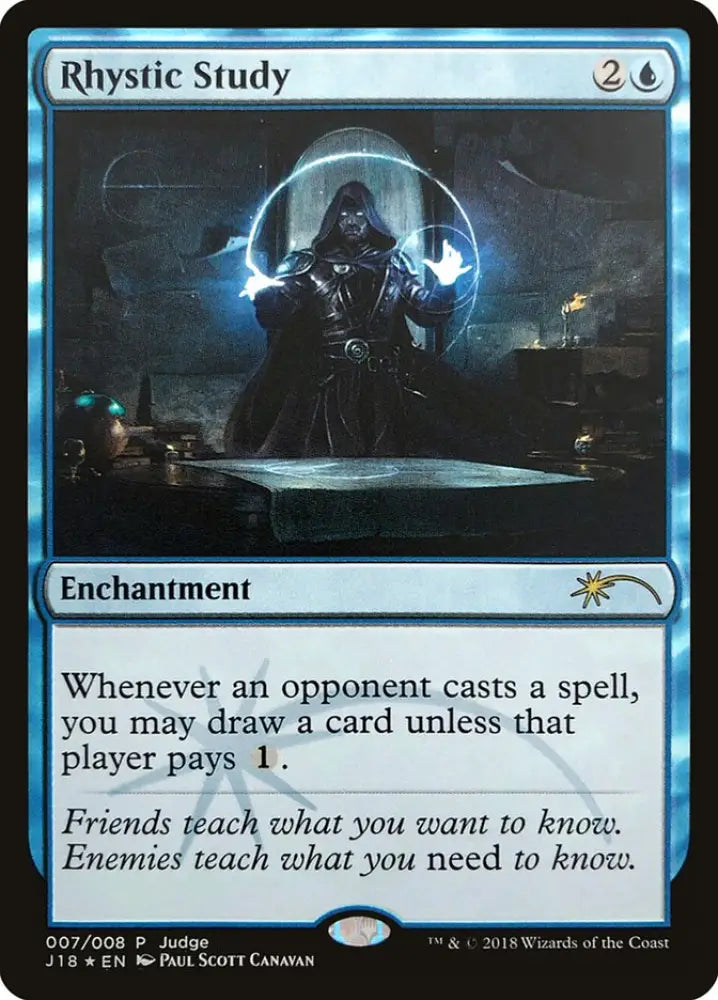 Rhystic Study [Judge Gift Cards 2018] - MTG Single