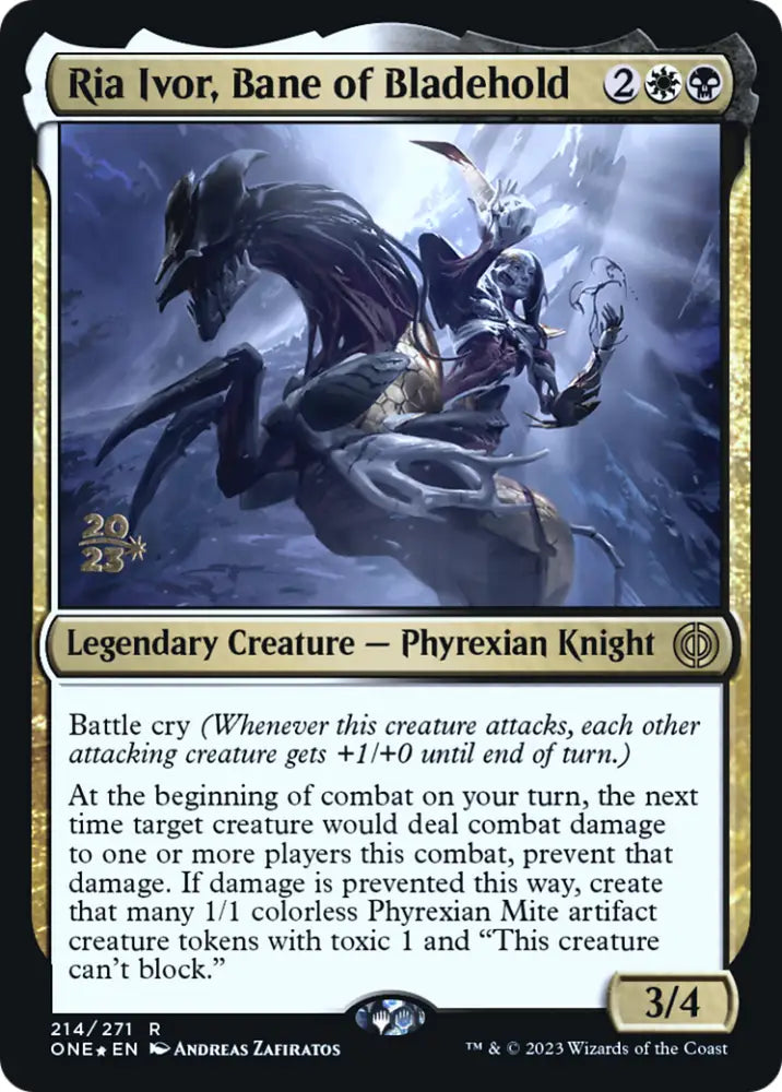 Ria Ivor Bane of Bladehold [Phyrexia: All Will Be One Prerelease Promos] - MTG Single
