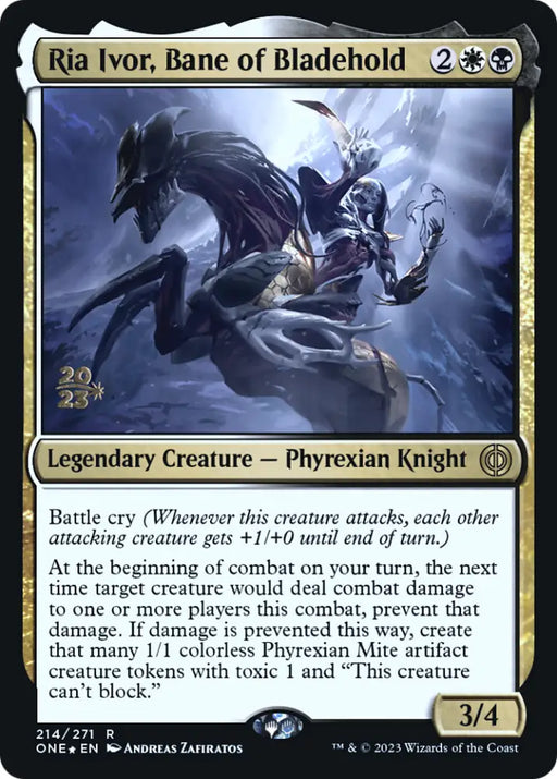 Ria Ivor Bane of Bladehold [Phyrexia: All Will Be One Prerelease Promos] - MTG Single