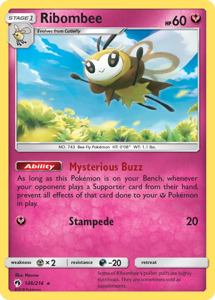 Ribombee (146/214) [Sun & Moon: Lost Thunder] - Pokemon Single
