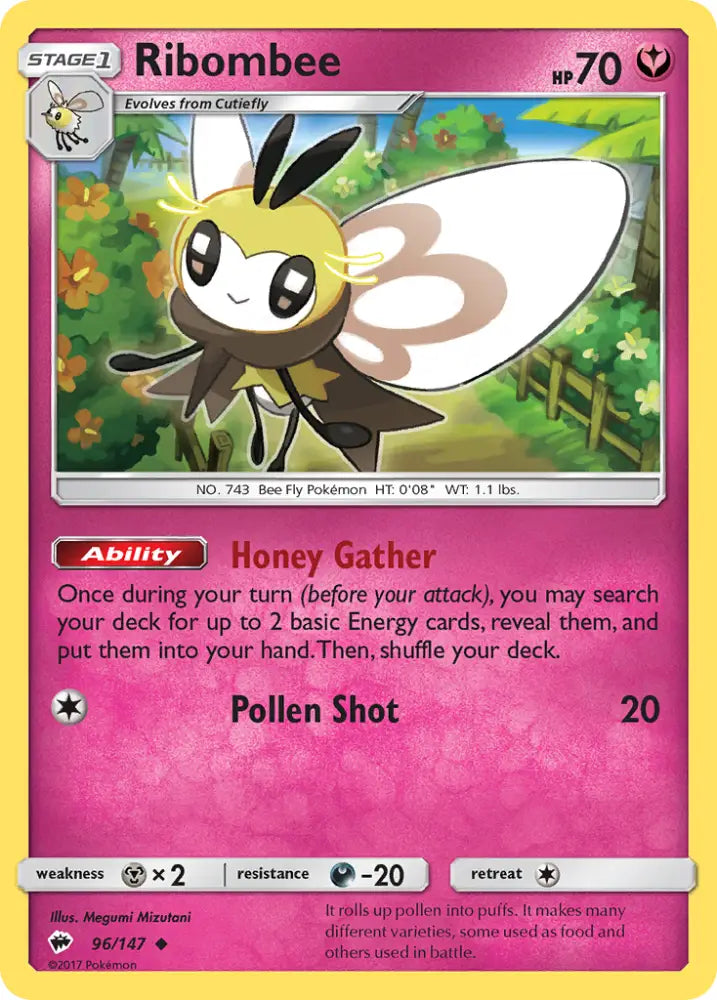 Ribombee (96/147) [Sun & Moon: Burning Shadows] - Pokemon Single
