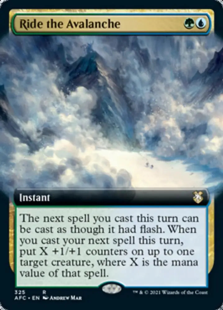Ride the Avalanche (Extended Art) [Dungeons & Dragons: Adventures in the Forgotten Realms Commander] - MTG Single