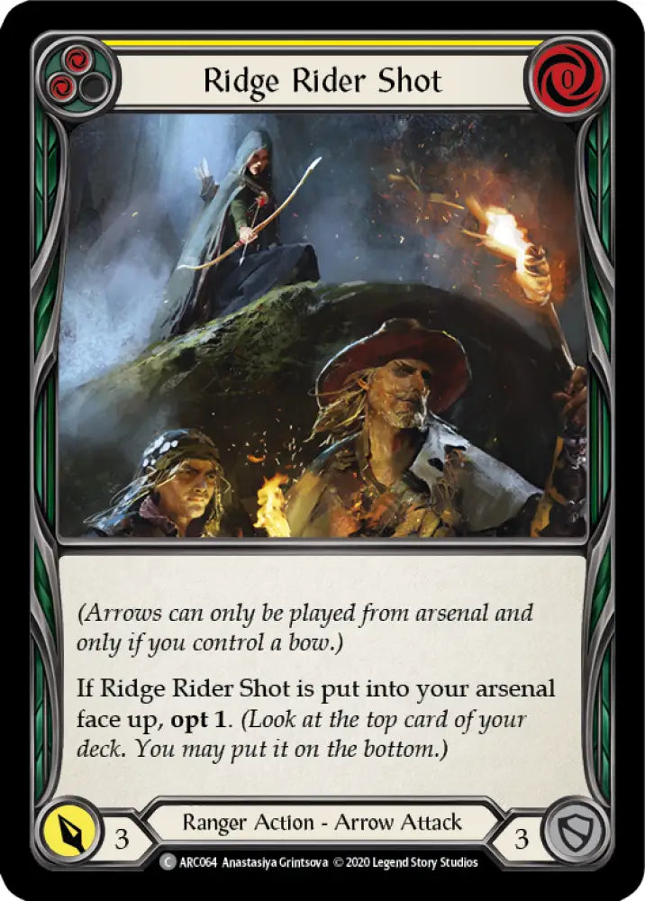 Ridge Rider Shot (Yellow) [Arcane Rising Unlimited] Unlimited Rainbow Foil - Flesh And Blood Single