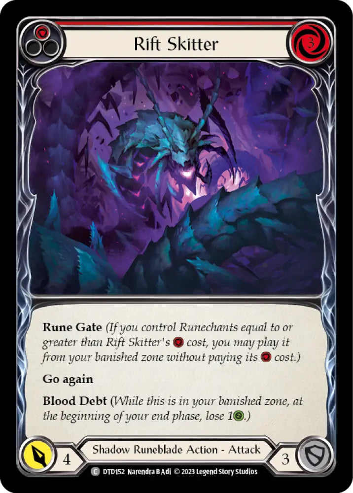 Rift Skitter (Red) [Dusk Till Dawn] Rainbow Foil - Flesh And Blood Single