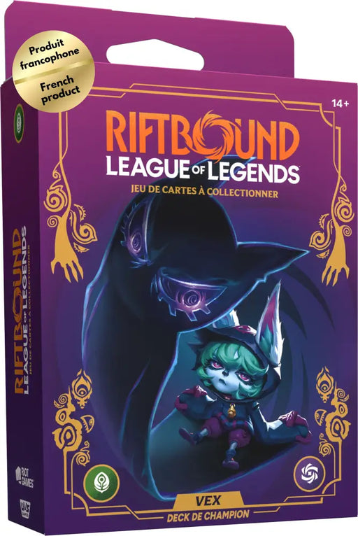Riftbound League of Legends TCG Déchaînement Deck de Champion Vex (FR) - Riftbound: League of Legends Sealed