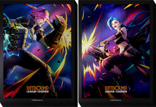 Riftbound League of Legends Vendetta Art Sleeves 100ct - Vi vs Jinx - Riftbound: League of Legends Sealed