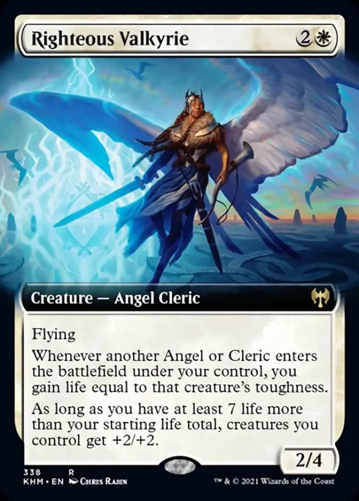 Righteous Valkyrie (Extended Art) [Kaldheim] - MTG Single