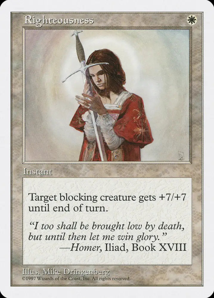 Righteousness [Fifth Edition] - MTG Single