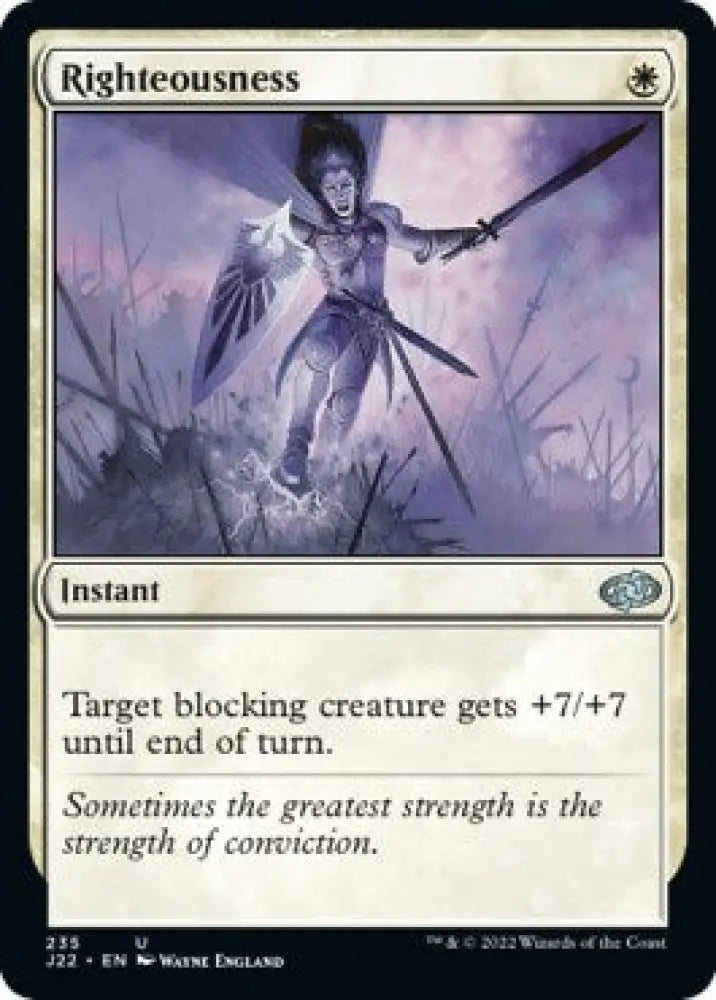 Righteousness [Jumpstart 2022] - MTG Single