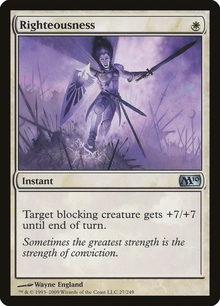 Righteousness [Magic 2010] - MTG Single