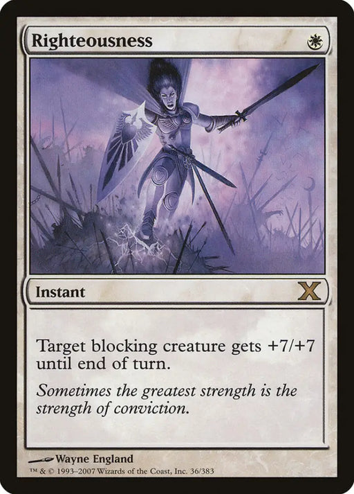 Righteousness [Tenth Edition] - MTG Single