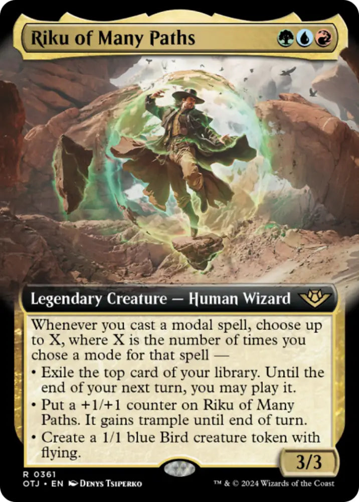 Riku of Many Paths (Extended Art) [Outlaws of Thunder Junction] - MTG Single