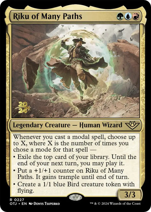 Riku of Many Paths [Outlaws of Thunder Junction Prerelease Promos] - MTG Single