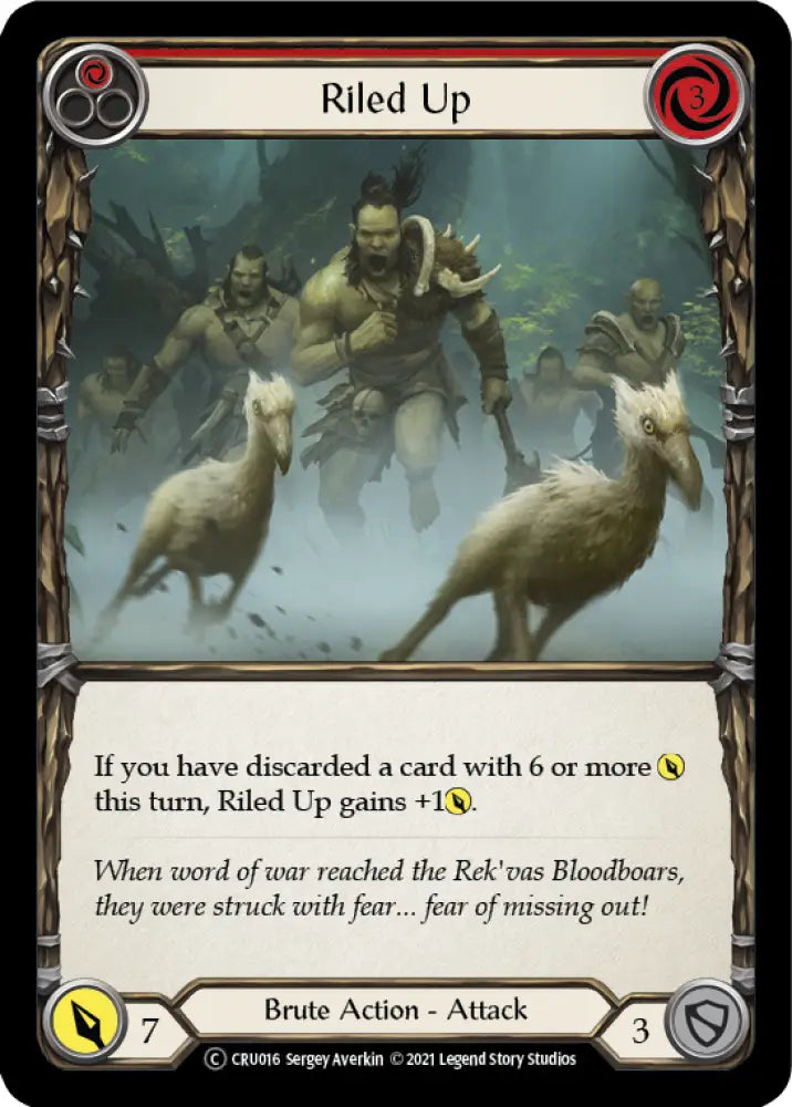 Riled Up (Red) [Crucible of War Unlimited] Unlimited Rainbow Foil - Flesh And Blood Single
