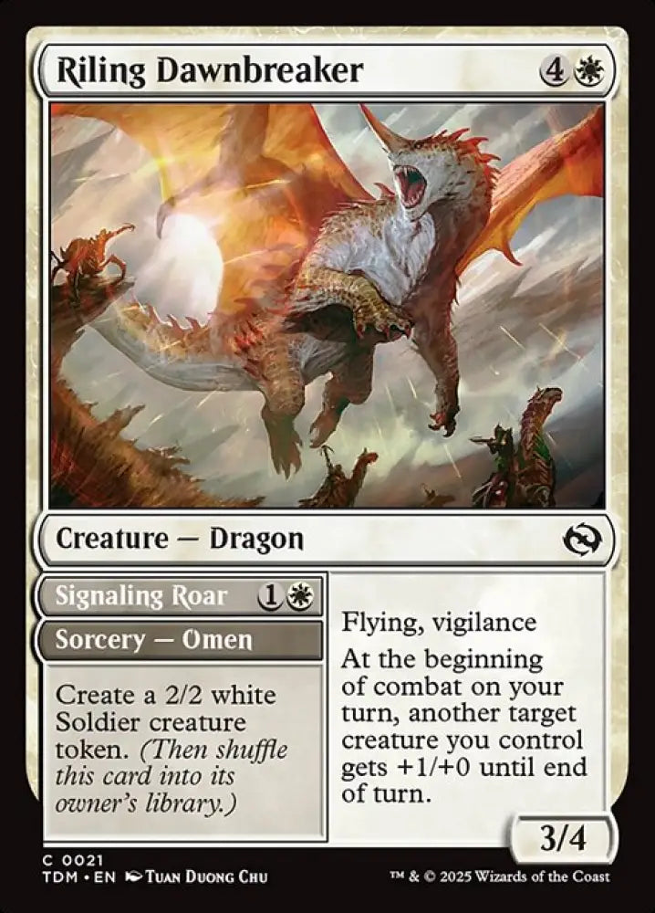 Riling Dawnbreaker // Signaling Roar (21) [Tarkir: Dragonstorm]