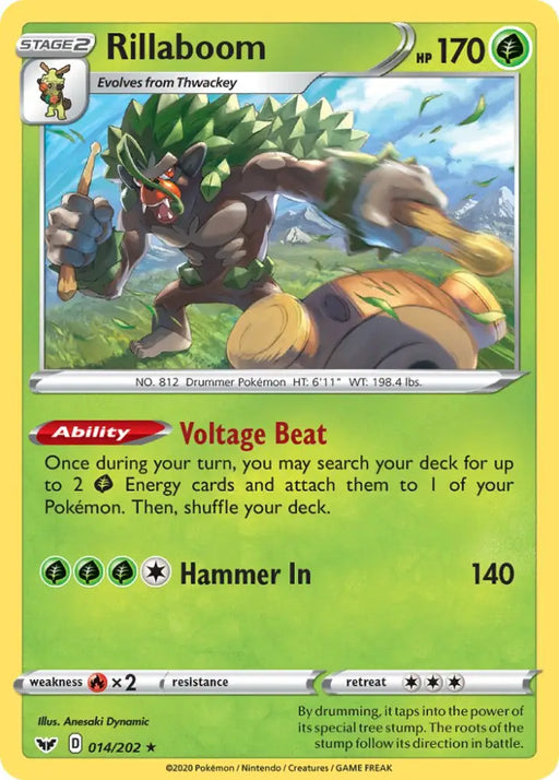 Rillaboom (014/202) [Sword & Shield: Base Set] - Pokemon Single