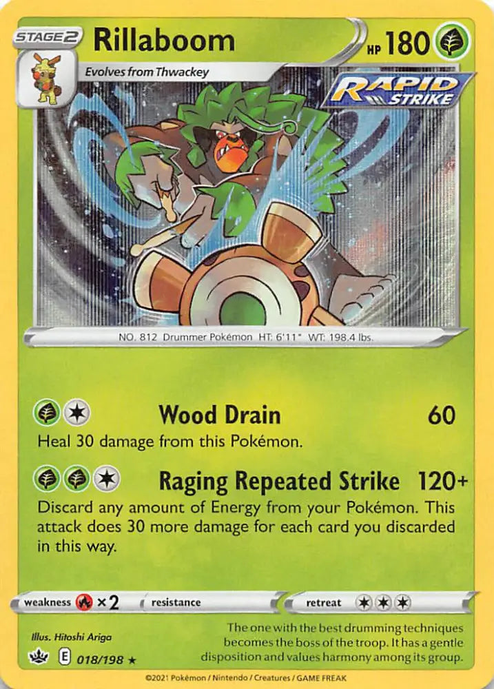 Rillaboom (018/198) [Sword & Shield: Chilling Reign] - Pokemon Single