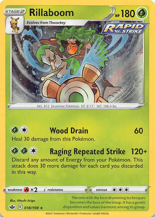 Rillaboom (018/198) [Sword & Shield: Chilling Reign] - Pokemon Single