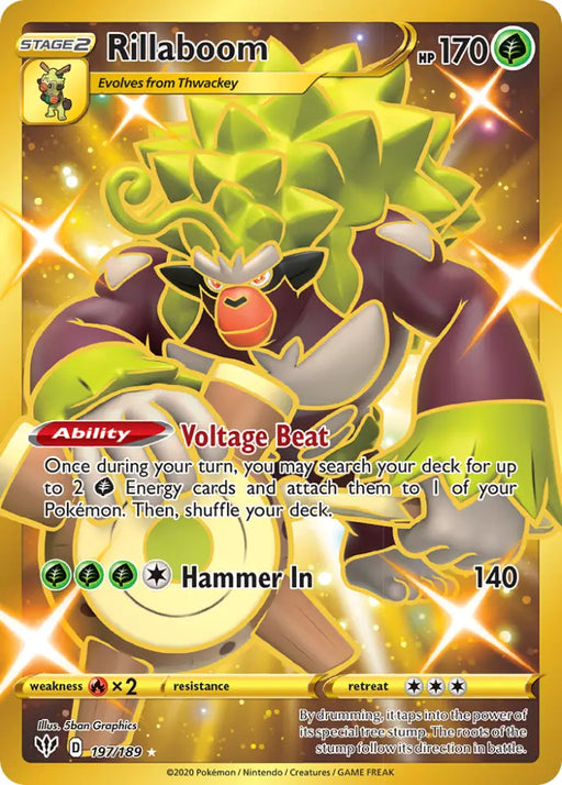 Rillaboom (197/189) [Sword & Shield: Darkness Ablaze] - Pokemon Single