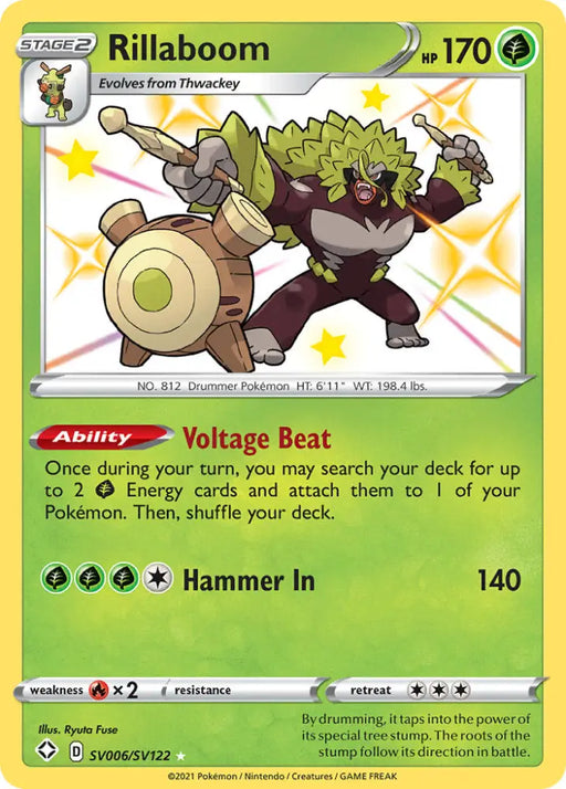 Rillaboom (SV006/SV122) [Sword & Shield: Shining Fates] - Pokemon Single
