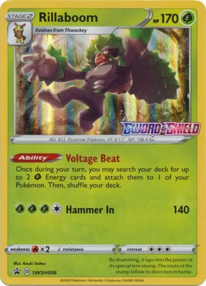 Rillaboom (SWSH006) (Prerelease Promo) [Sword & Shield: Black Star Promos] - Pokemon Single