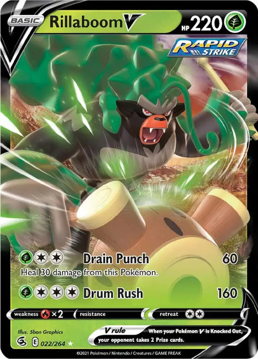 Rillaboom V (022/264) [Sword & Shield: Fusion Strike] - Pokemon Single