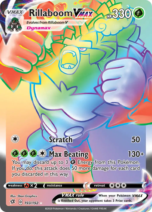 Rillaboom VMAX (193/192) [Sword & Shield: Rebel Clash] - Pokemon Single