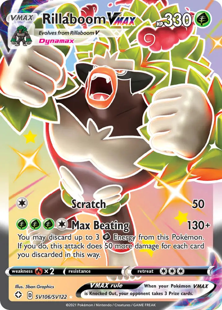 Rillaboom VMAX (SV106/SV122) [Sword & Shield: Shining Fates] - Pokemon Single