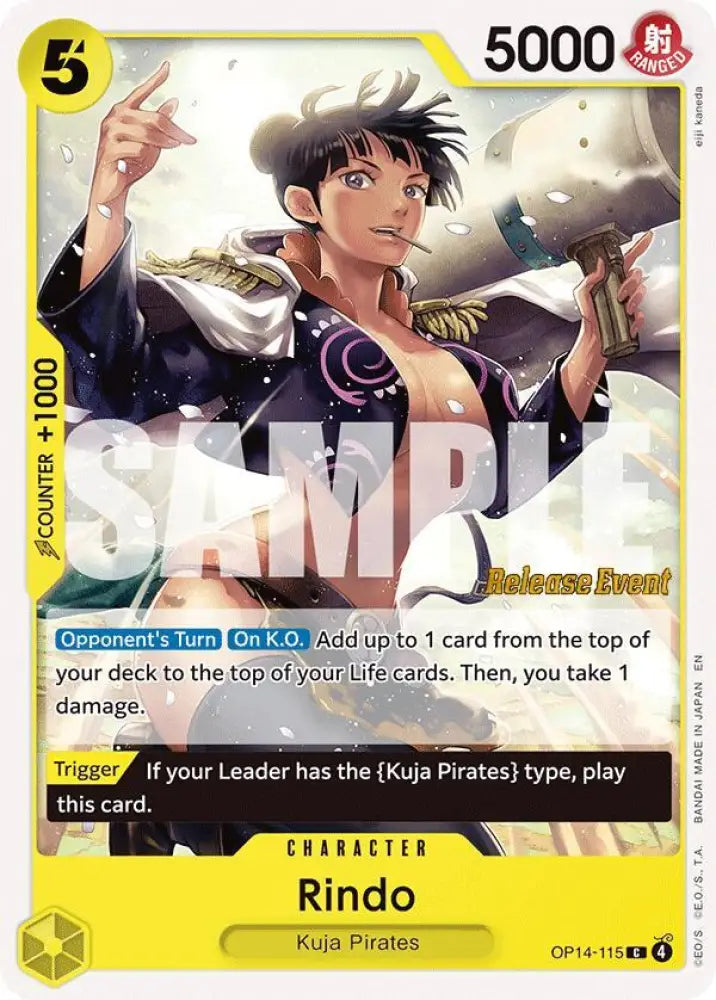 Rindo (OP14-115) [The Azure Sea's Seven Release Event Cards]