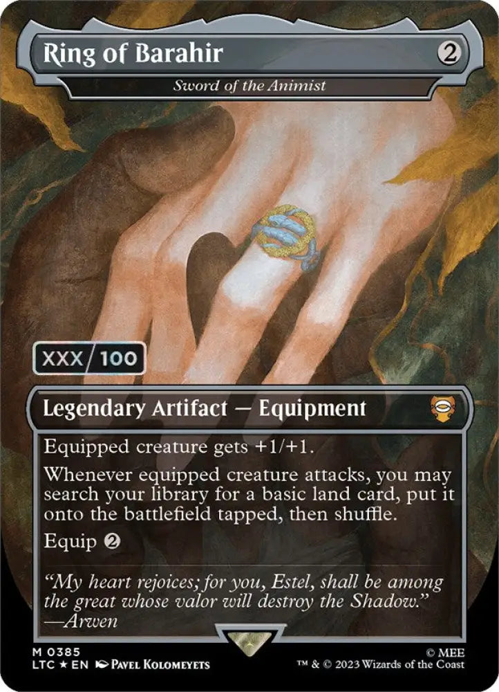 Ring of Barahir - Sword of the Animist (Serialized) [The Lord of the Rings: Tales of Middle-Earth Commander] - MTG
