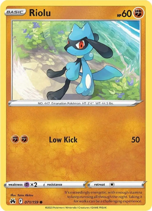 Riolu (071/159) [Sword & Shield: Crown Zenith] - Pokemon Single