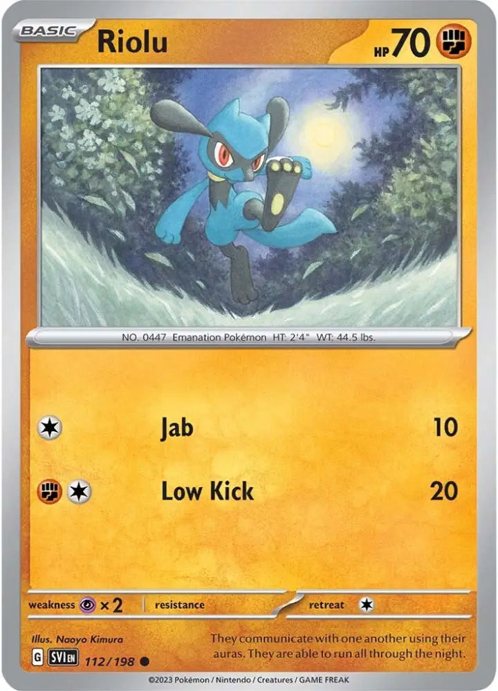 Riolu (112/198) [Scarlet & Violet: Base Set] - Pokemon Single
