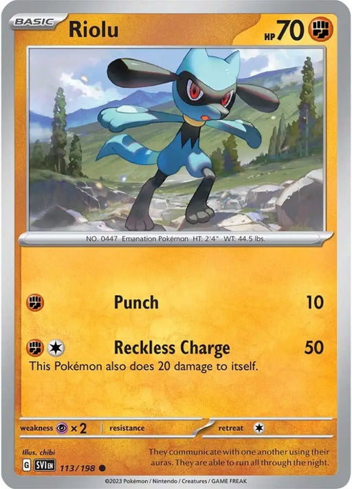 Riolu (113/198) [Scarlet & Violet: Base Set] - Pokemon Single