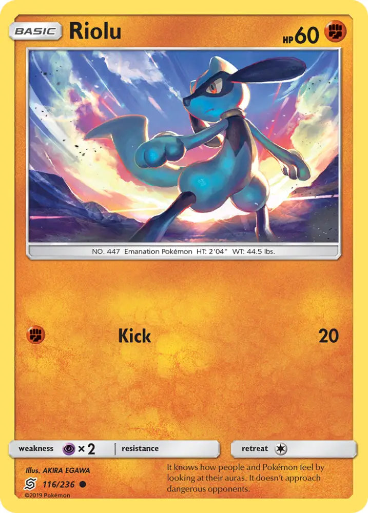 Riolu (116/236) [Sun & Moon: Unified Minds] - Pokemon Single