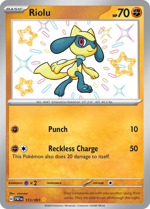 Riolu (173/091) [Scarlet & Violet: Paldean Fates] - Pokemon Single