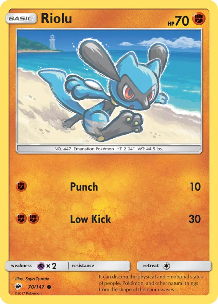 Riolu (70/147) [Sun & Moon: Burning Shadows] - Pokemon Single