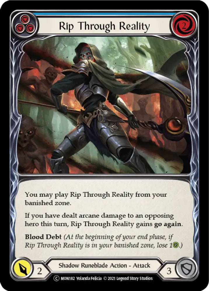 Rip Through Reality (Blue) [Monarch Unlimited] Unlimited Rainbow Foil - Flesh And Blood Single