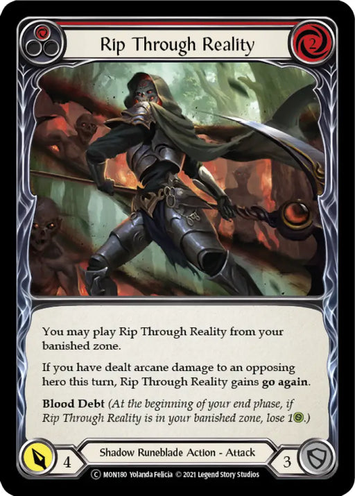 Rip Through Reality (Red) [Monarch Unlimited] Unlimited Rainbow Foil - Flesh And Blood Single