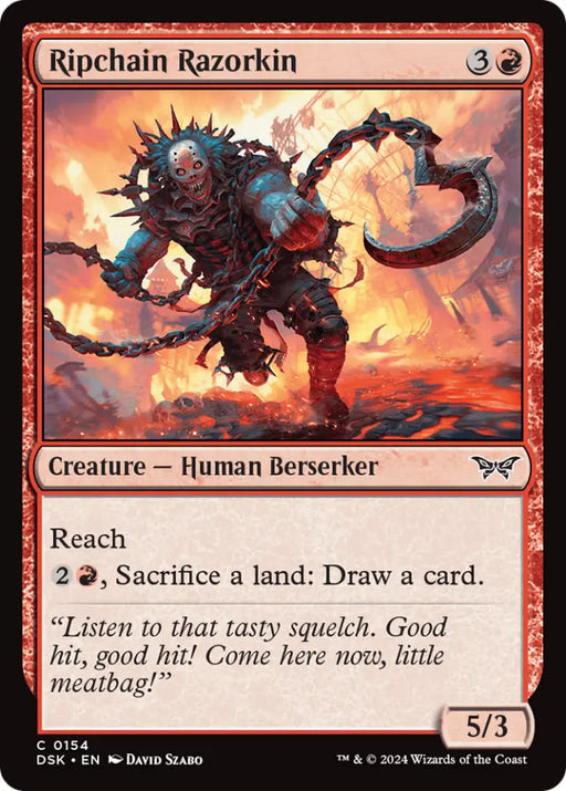 Ripchain Razorkin [Duskmourn: House of Horror] - MTG Single