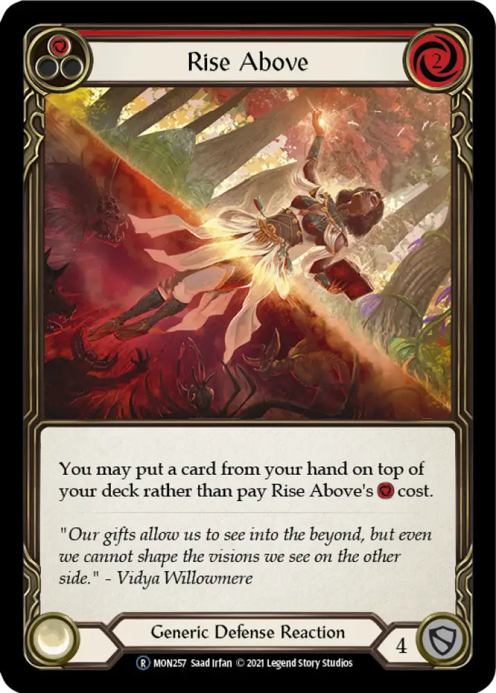 Rise Above (Red) [Monarch Unlimited] Unlimited Rainbow Foil - Flesh And Blood Single