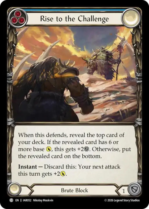 Rise to the Challenge (Blue) (IAR052) [Usurp the Shadow Throne]